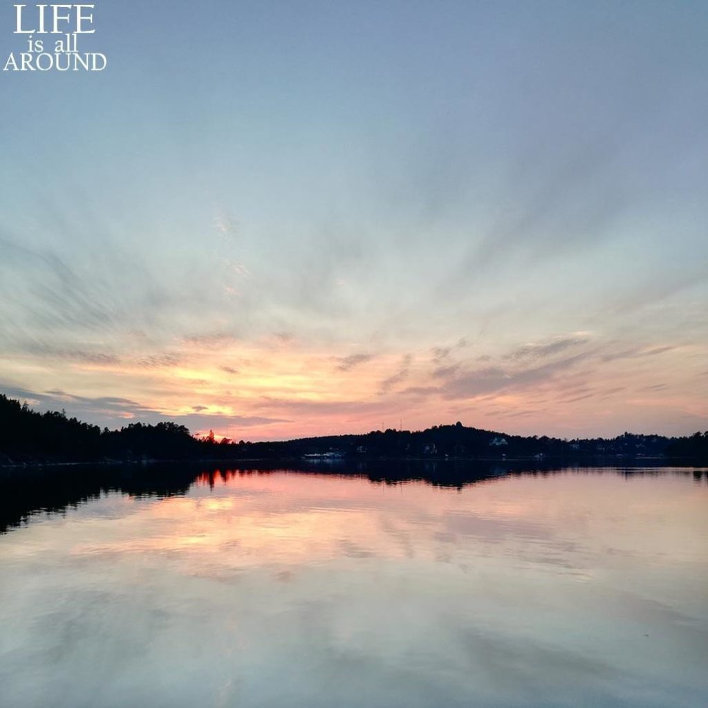 Photo of sunset in Stockholm close to my room there in 2019