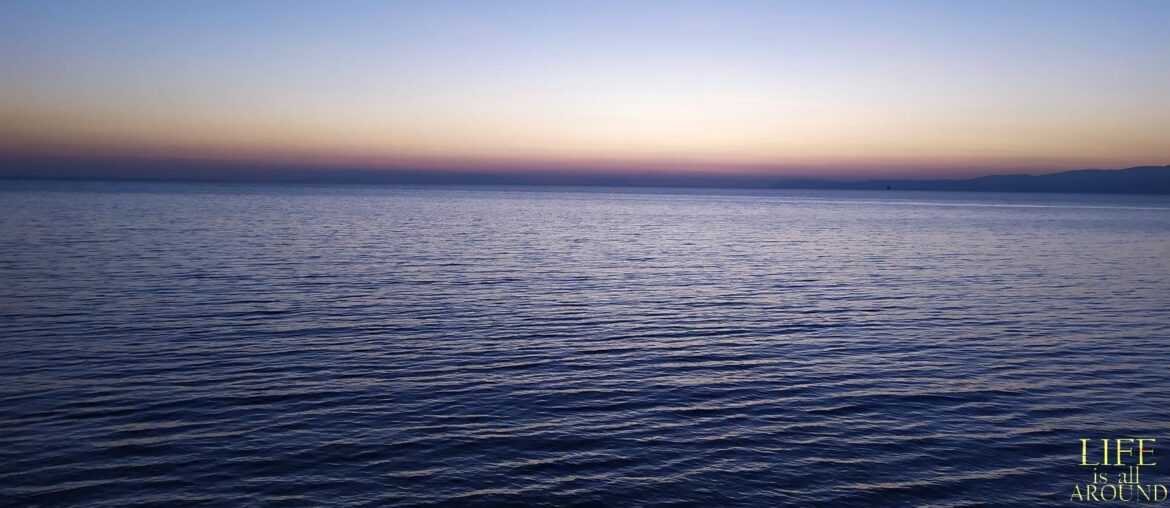 Relationships: a source of joy and grief The water during sunset as seen from Studios Plaka Thassos in an autumn day of 2019