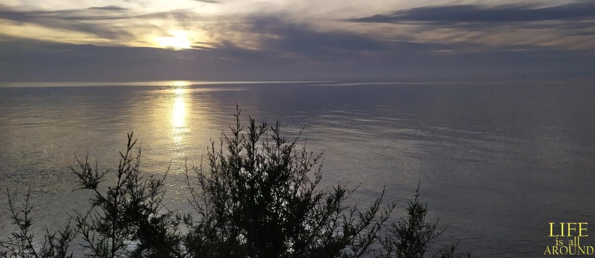 sunset thassos with clouds 2019